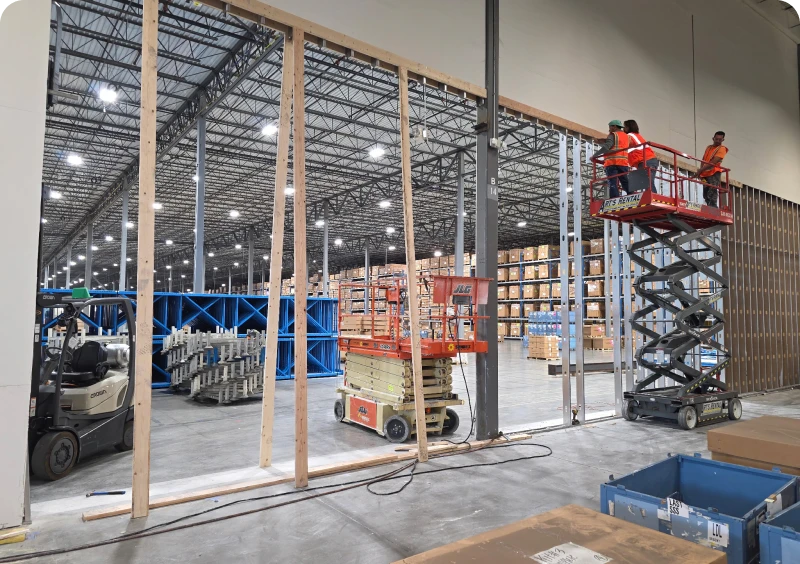 Warehouse construction in progress