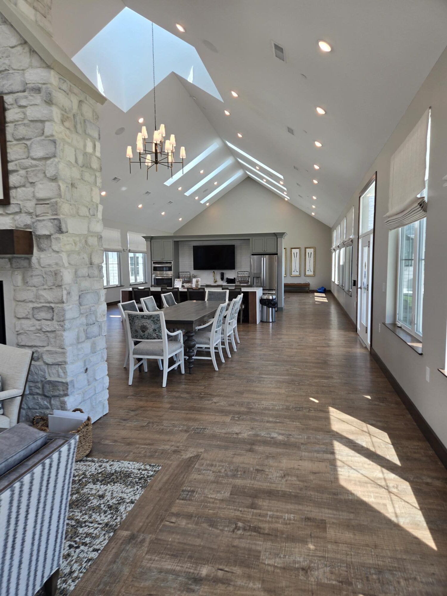 Elegant open-concept dining area